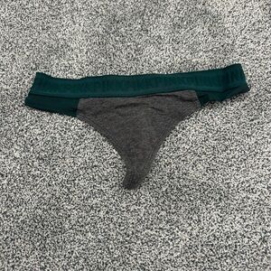 PINK Victoria's Secret Gray and Dark Green thong
